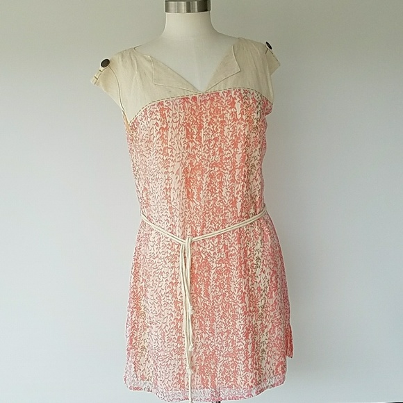 Nick & Mo Dresses & Skirts - Make Me Coral Mini Leaf Dress